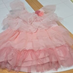 Adorable Pink Zunie Toul Infant Dress